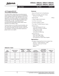 Datasheet HIN232 manufacturer Intersil